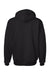 Hanes F170 Mens Ultimate Cotton PrintPro XP Pill Resistant Hooded Sweatshirt Hoodie w/ Pouch Pocket Black Flat Back