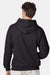 Hanes F170 Mens Ultimate Cotton PrintPro XP Pill Resistant Hooded Sweatshirt Hoodie w/ Pouch Pocket Black Model Back