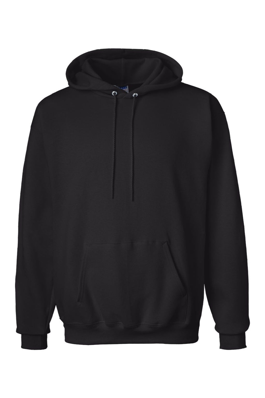 Hanes F170 Mens Ultimate Cotton PrintPro XP Pill Resistant Hooded Sweatshirt Hoodie w/ Pouch Pocket Black Flat Front