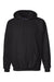 Hanes F170 Mens Ultimate Cotton PrintPro XP Pill Resistant Hooded Sweatshirt Hoodie w/ Pouch Pocket Black Flat Front