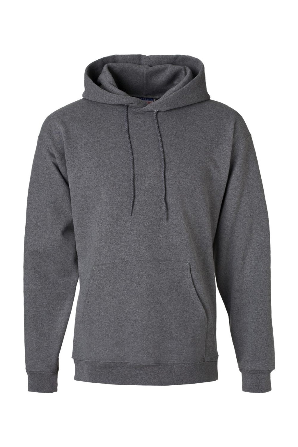 Hanes F170 Mens Ultimate Cotton PrintPro XP Pill Resistant Hooded Sweatshirt Hoodie w/ Pouch Pocket Heather Charcoal Grey Flat Front