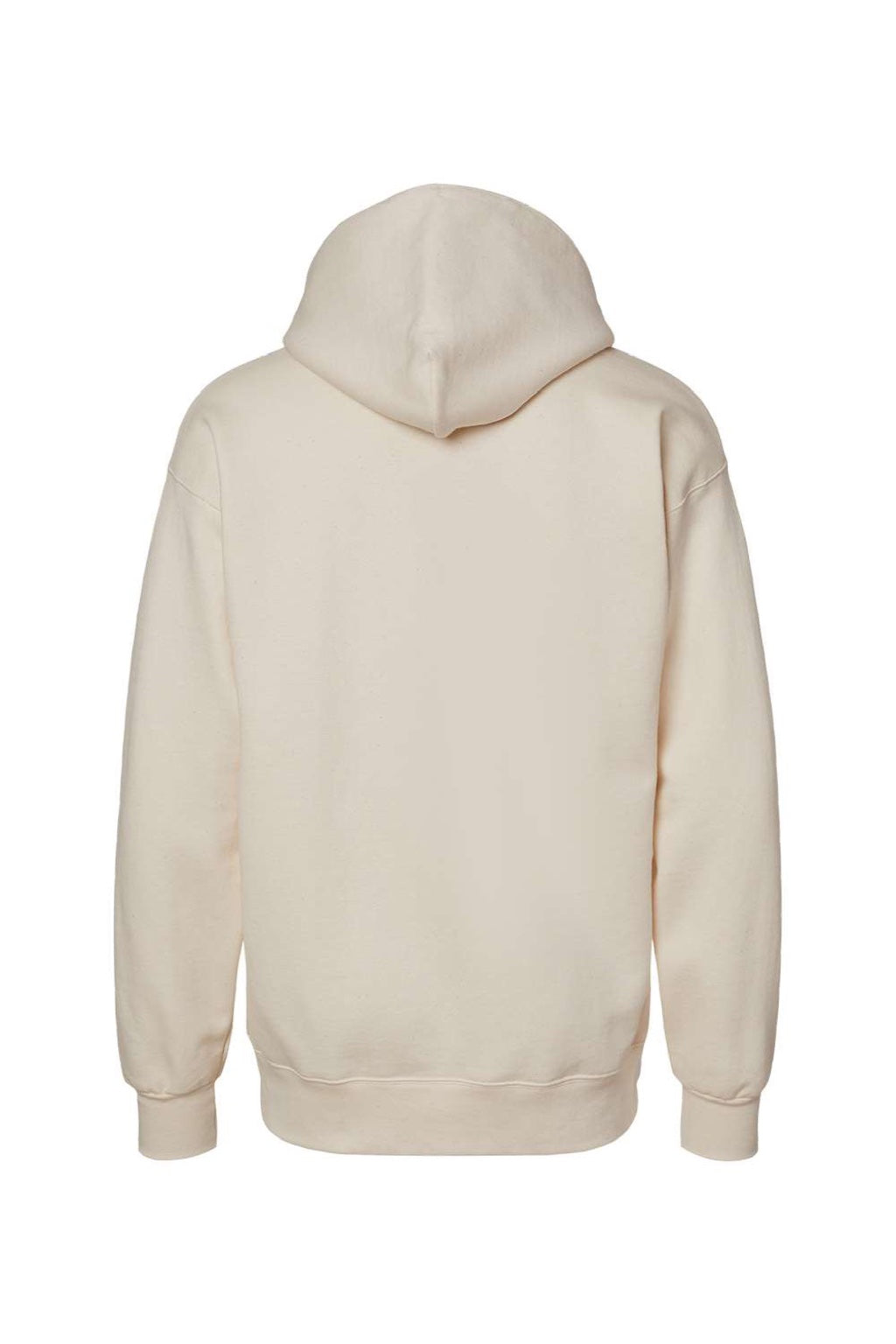 Hanes F170 Mens Ultimate Cotton PrintPro XP Pill Resistant Hooded Sweatshirt Hoodie w/ Pouch Pocket Natural Flat Back