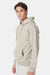 Hanes F170 Mens Ultimate Cotton PrintPro XP Pill Resistant Hooded Sweatshirt Hoodie w/ Pouch Pocket Natural Model Side