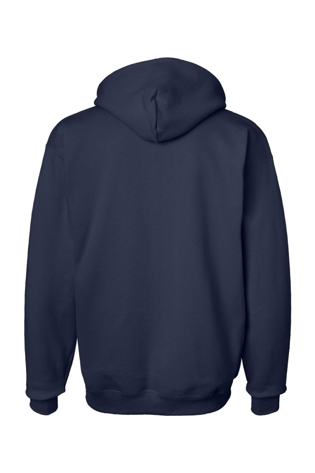 Hanes F170 Mens Ultimate Cotton PrintPro XP Pill Resistant Hooded Sweatshirt Hoodie w/ Pouch Pocket Navy Blue Flat Back
