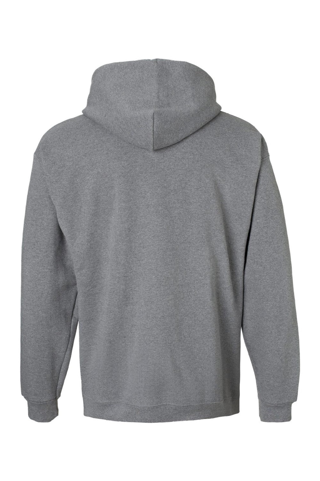 Hanes F170 Mens Ultimate Cotton PrintPro XP Pill Resistant Hooded Sweatshirt Hoodie w/ Pouch Pocket Oxford Grey Flat Back
