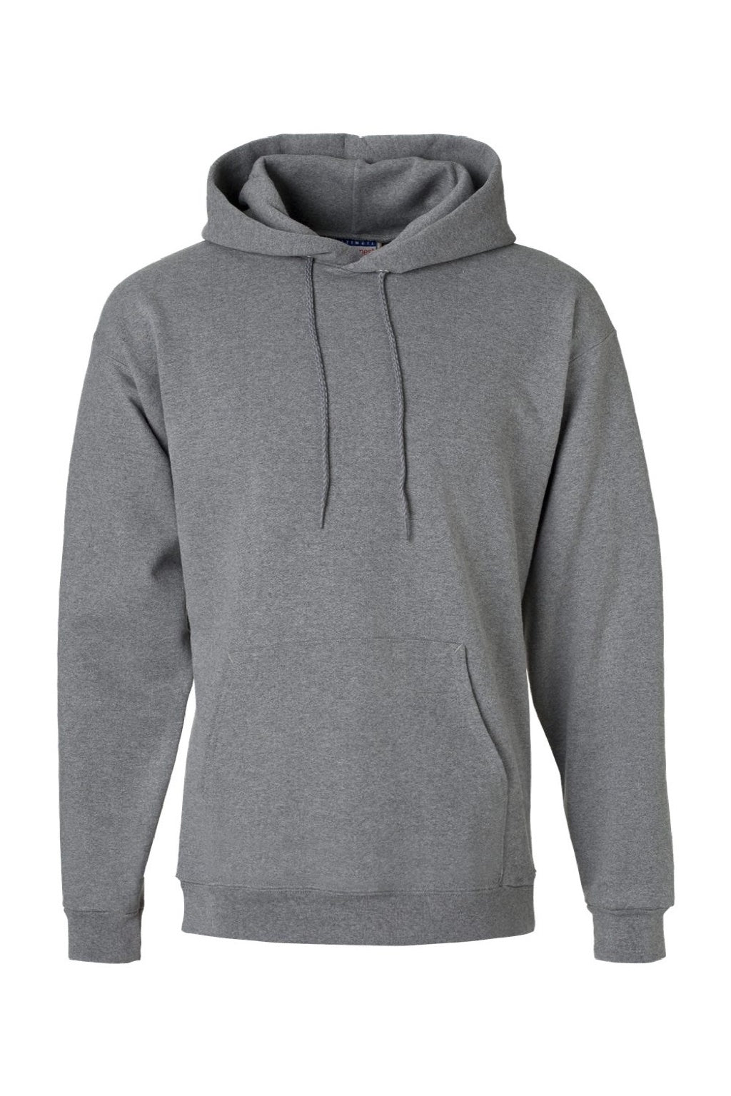 Hanes F170 Mens Ultimate Cotton PrintPro XP Pill Resistant Hooded Sweatshirt Hoodie w/ Pouch Pocket Oxford Grey Flat Front