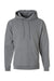 Hanes F170 Mens Ultimate Cotton PrintPro XP Pill Resistant Hooded Sweatshirt Hoodie w/ Pouch Pocket Oxford Grey Flat Front