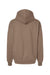 Hanes F170 Mens Ultimate Cotton PrintPro XP Pill Resistant Hooded Sweatshirt Hoodie w/ Pouch Pocket Pebble Brown Flat Back