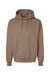 Hanes F170 Mens Ultimate Cotton PrintPro XP Pill Resistant Hooded Sweatshirt Hoodie w/ Pouch Pocket Pebble Brown Flat Front