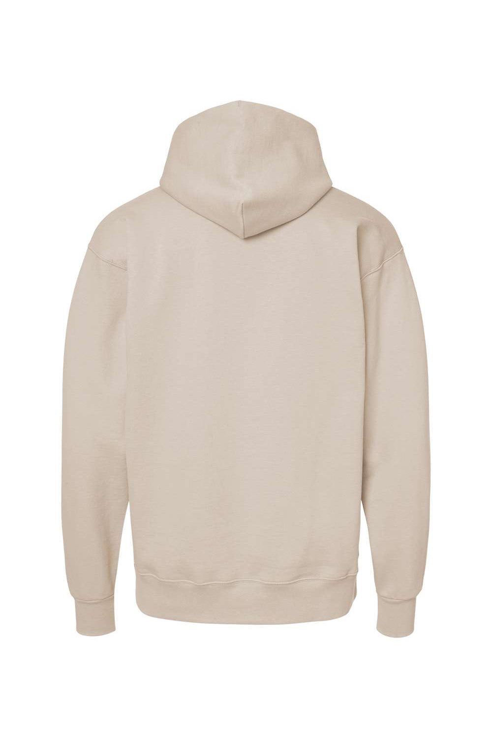 Hanes F170 Mens Ultimate Cotton PrintPro XP Pill Resistant Hooded Sweatshirt Hoodie w/ Pouch Pocket Sand Flat Back
