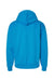 Hanes F170 Mens Ultimate Cotton PrintPro XP Pill Resistant Hooded Sweatshirt Hoodie w/ Pouch Pocket Teal Blue Flat Back