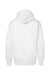 Hanes F170 Mens Ultimate Cotton PrintPro XP Pill Resistant Hooded Sweatshirt Hoodie w/ Pouch Pocket White Flat Back