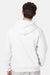 Hanes F170 Mens Ultimate Cotton PrintPro XP Pill Resistant Hooded Sweatshirt Hoodie w/ Pouch Pocket White Model Back