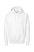 Hanes F170 Mens Ultimate Cotton PrintPro XP Pill Resistant Hooded Sweatshirt Hoodie w/ Pouch Pocket White Flat Front