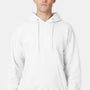 Hanes Mens Ultimate Cotton PrintPro XP Pill Resistant Hooded Sweatshirt Hoodie w/ Pouch Pocket - White