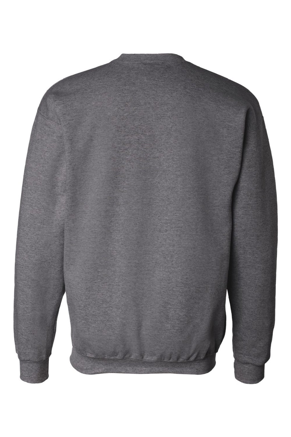 Hanes F260 Mens Ultimate Cotton PrintPro XP Pill Resistant Crewneck Sweatshirt Heather Charcoal Grey Flat Back