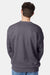 Hanes F260 Mens Ultimate Cotton PrintPro XP Pill Resistant Crewneck Sweatshirt Heather Charcoal Grey Model Back