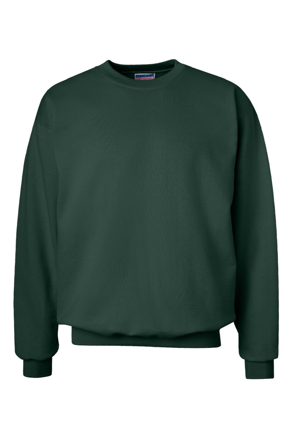 Hanes F260 Mens Ultimate Cotton PrintPro XP Pill Resistant Crewneck Sweatshirt Deep Forest Green Flat Front