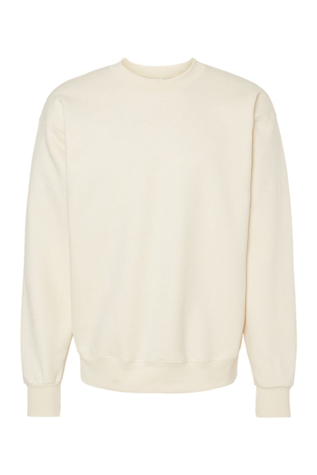 Hanes F260 Mens Ultimate Cotton PrintPro XP Pill Resistant Crewneck Sweatshirt Natural Flat Front