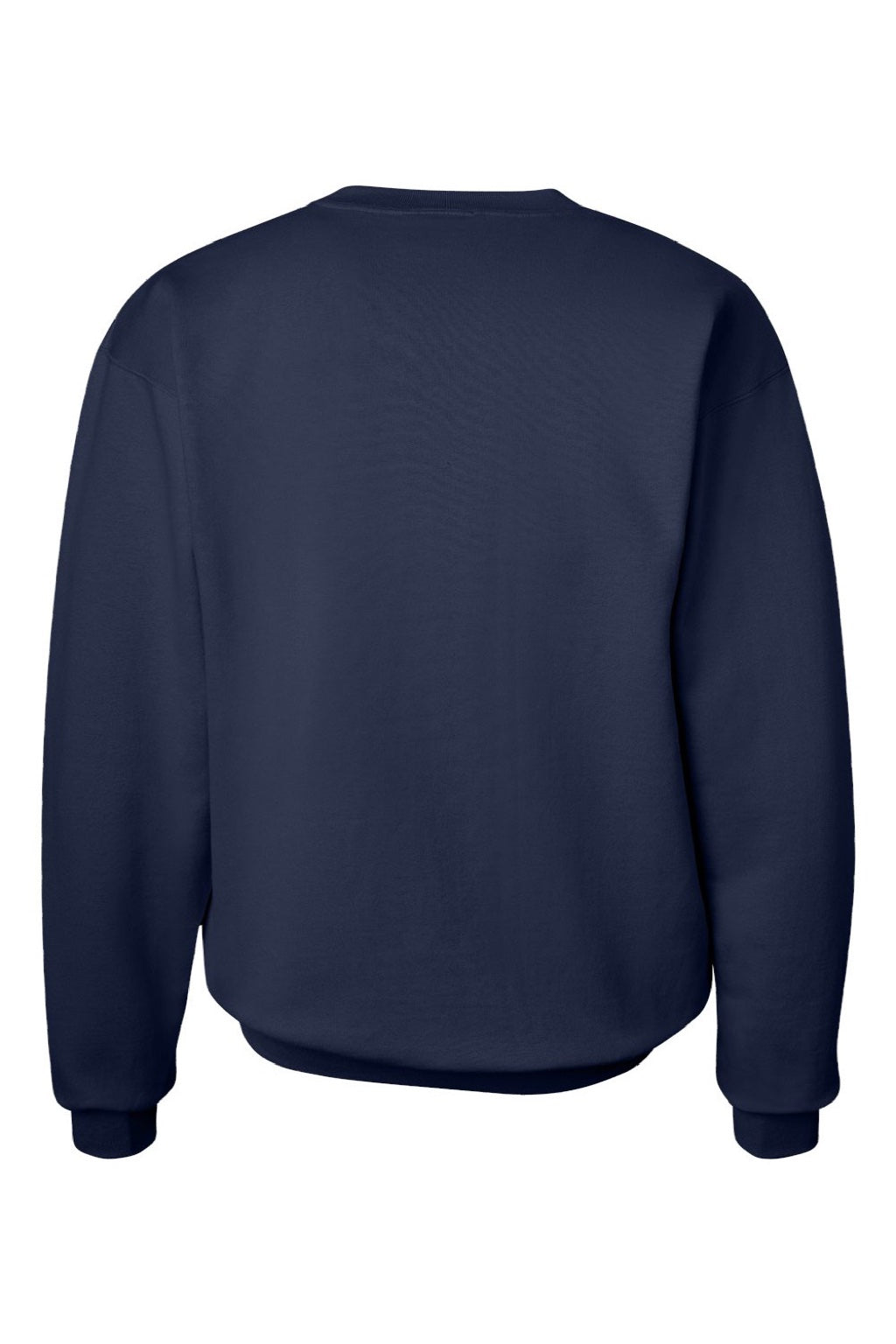 Hanes F260 Mens Ultimate Cotton PrintPro XP Pill Resistant Crewneck Sweatshirt Navy Blue Flat Back