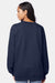 Hanes F260 Mens Ultimate Cotton PrintPro XP Pill Resistant Crewneck Sweatshirt Navy Blue Model Back