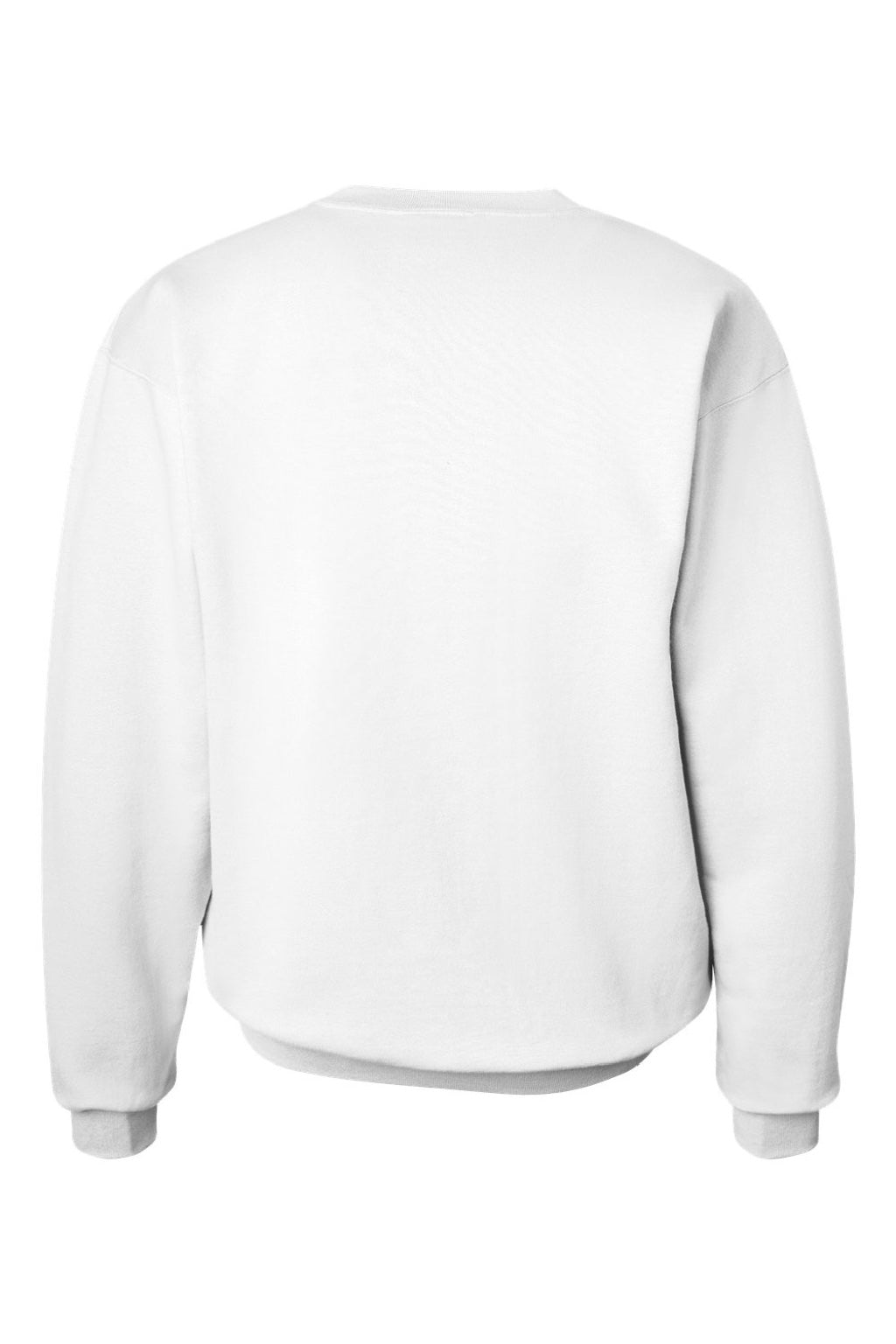 Hanes F260 Mens Ultimate Cotton PrintPro XP Pill Resistant Crewneck Sweatshirt White Flat Back