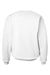 Hanes F260 Mens Ultimate Cotton PrintPro XP Pill Resistant Crewneck Sweatshirt White Flat Back