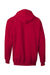 Hanes F280 Mens Ultimate Cotton PrintPro XP Pill Resistant Full Zip Hooded Sweatshirt Hoodie w/ Pockets Deep Red Flat Back