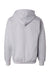 Hanes F280 Mens Ultimate Cotton PrintPro XP Pill Resistant Full Zip Hooded Sweatshirt Hoodie w/ Pockets Light Steel Grey Flat Back