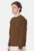 Hanes P160 Mens EcoSmart Print Pro XP Pill Resistant Fleece Crewneck Sweatshirt Army Brown Model Side