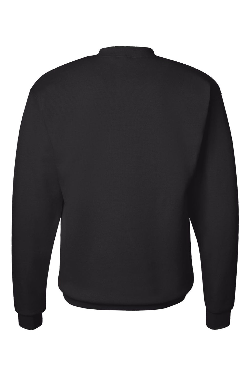 Hanes P160 Mens EcoSmart Print Pro XP Pill Resistant Fleece Crewneck Sweatshirt Black Flat Back