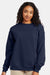 Hanes P160 Mens EcoSmart Print Pro XP Pill Resistant Fleece Crewneck Sweatshirt Heather Navy Blue Model Front