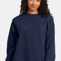 Hanes Mens EcoSmart Print Pro XP Pill Resistant Fleece Crewneck Sweatshirt - Heather Navy Blue