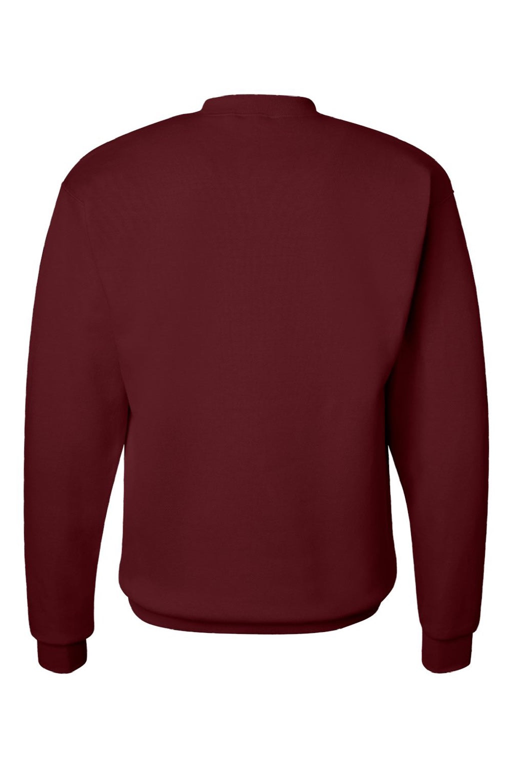 Hanes P160 Mens EcoSmart Print Pro XP Pill Resistant Fleece Crewneck Sweatshirt Maroon Flat Back