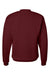 Hanes P160 Mens EcoSmart Print Pro XP Pill Resistant Fleece Crewneck Sweatshirt Maroon Flat Back