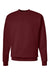 Hanes P160 Mens EcoSmart Print Pro XP Pill Resistant Fleece Crewneck Sweatshirt Maroon Flat Front
