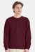 Hanes P160 Mens EcoSmart Print Pro XP Pill Resistant Fleece Crewneck Sweatshirt Maroon Model Front