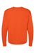 Hanes P160 Mens EcoSmart Print Pro XP Pill Resistant Fleece Crewneck Sweatshirt Orange Flat Back