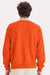 Hanes P160 Mens EcoSmart Print Pro XP Pill Resistant Fleece Crewneck Sweatshirt Orange Model Back