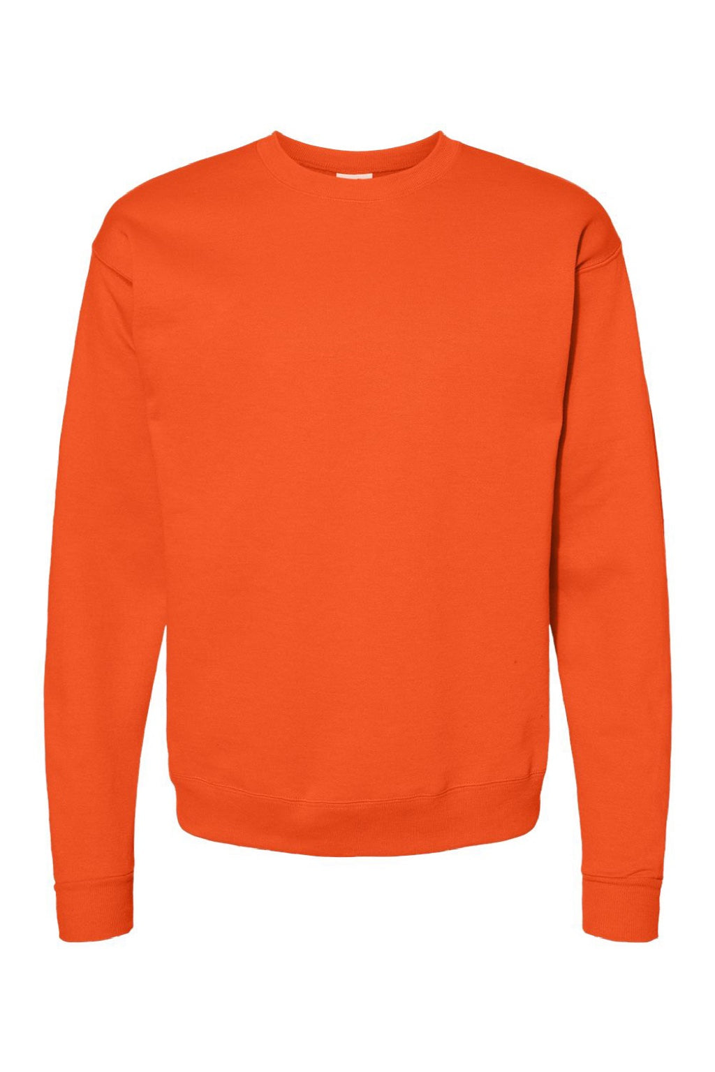 Hanes P160 Mens EcoSmart Print Pro XP Pill Resistant Fleece Crewneck Sweatshirt Orange Flat Front
