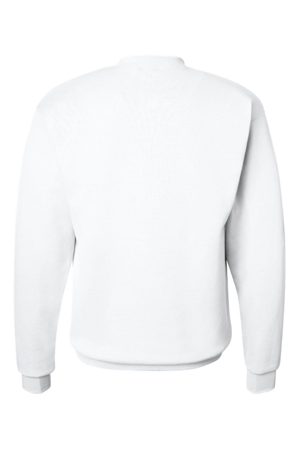 Hanes P160 Mens EcoSmart Print Pro XP Pill Resistant Fleece Crewneck Sweatshirt White Flat Back