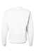 Hanes P160 Mens EcoSmart Print Pro XP Pill Resistant Fleece Crewneck Sweatshirt White Flat Back