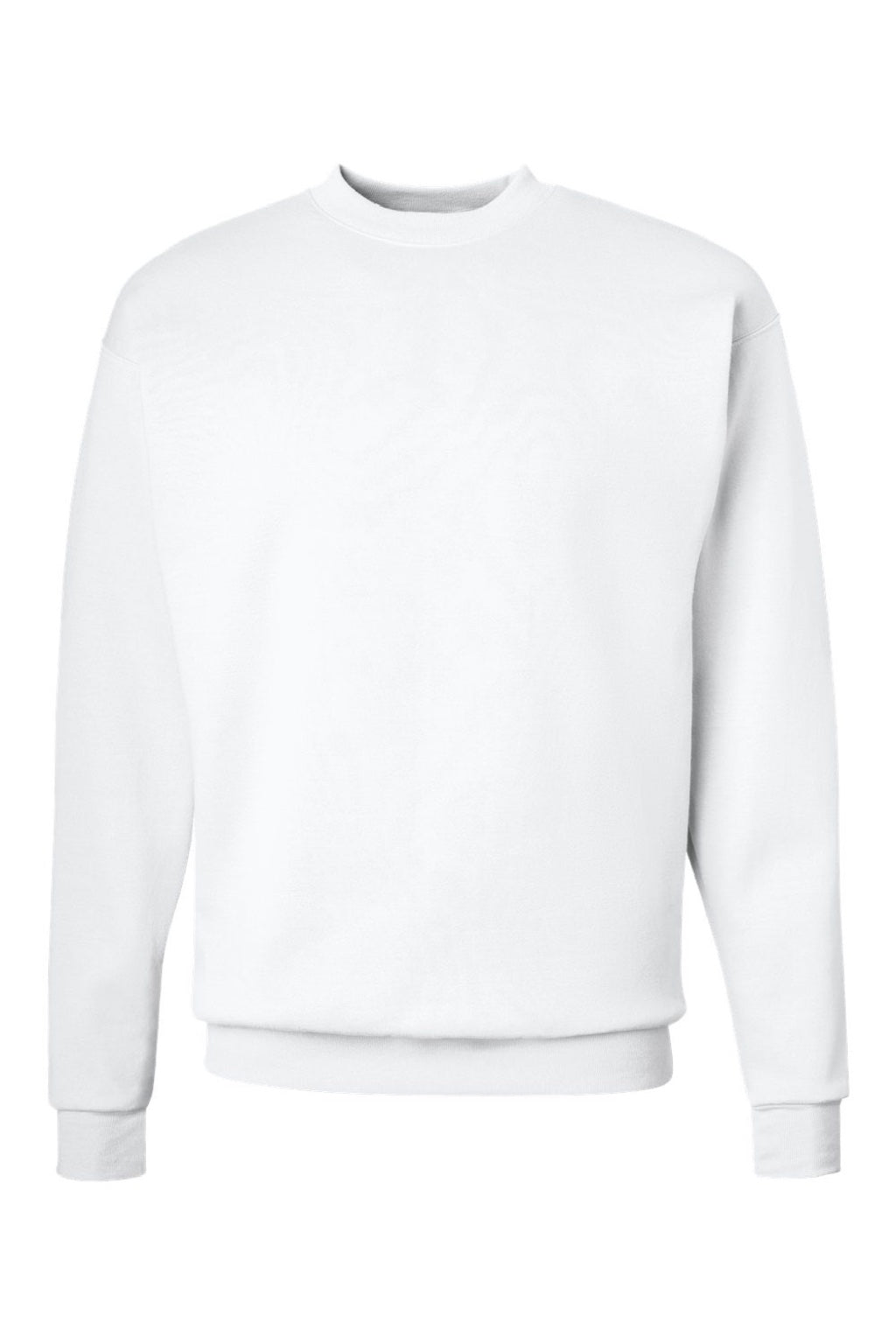 Hanes P160 Mens EcoSmart Print Pro XP Pill Resistant Fleece Crewneck Sweatshirt White Flat Front