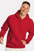 Hanes P170 Mens EcoSmart Print Pro XP Pill Resistant Hooded Sweatshirt Hoodie w/ Pouch Pocket Athletic Crimson Red Model Front