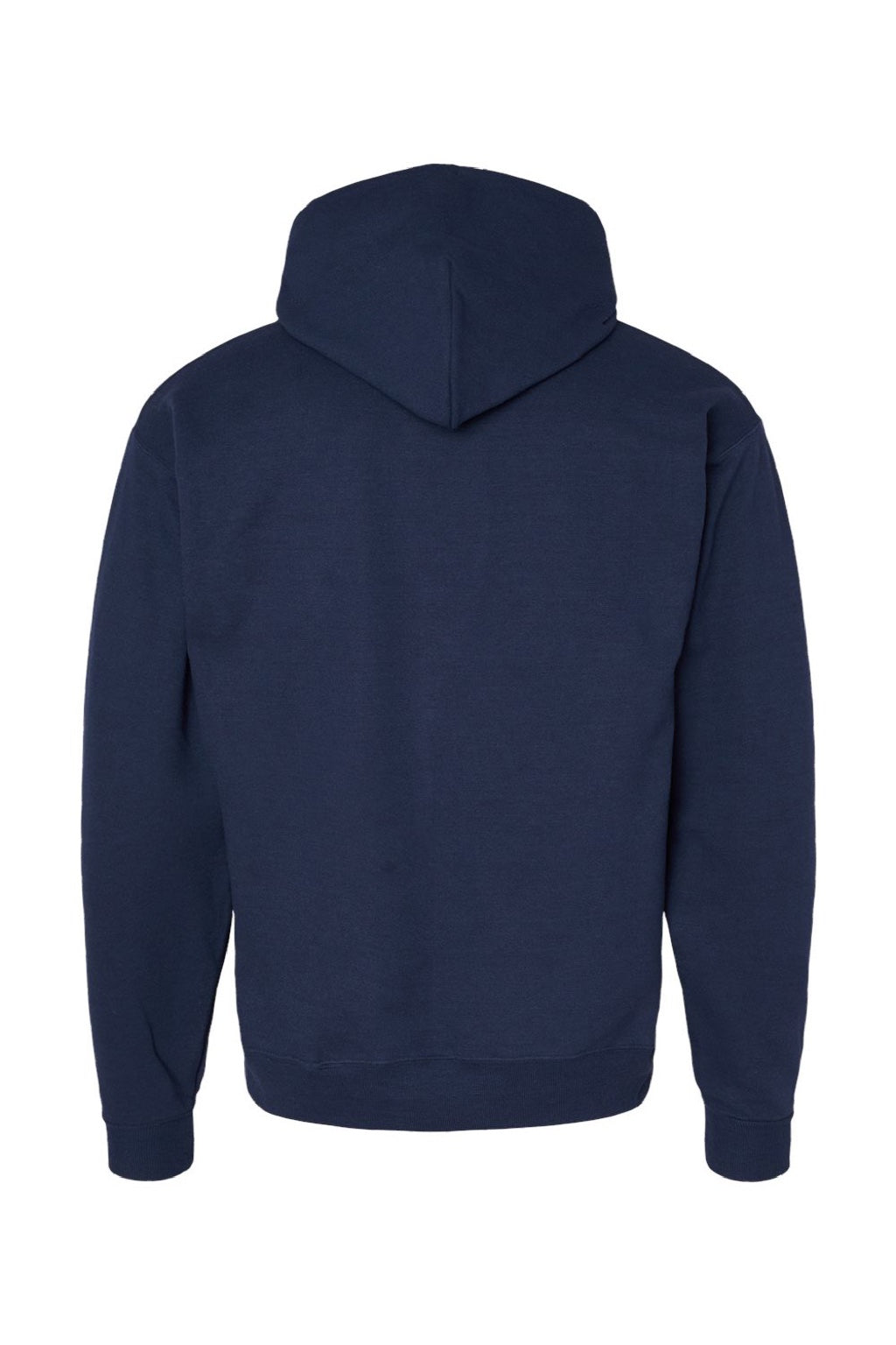 Hanes P170 Mens EcoSmart Print Pro XP Pill Resistant Hooded Sweatshirt Hoodie w/ Pouch Pocket Athletic Navy Blue Flat Back