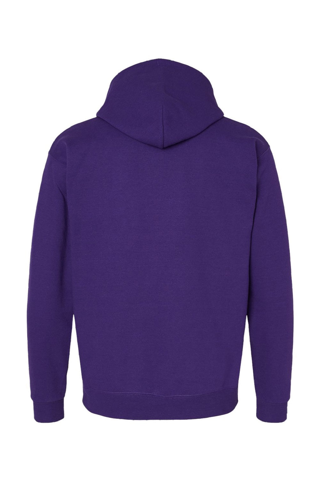 Hanes P170 Mens EcoSmart Print Pro XP Pill Resistant Hooded Sweatshirt Hoodie w/ Pouch Pocket Athletic Purple Flat Back