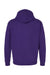 Hanes P170 Mens EcoSmart Print Pro XP Pill Resistant Hooded Sweatshirt Hoodie w/ Pouch Pocket Athletic Purple Flat Back