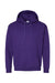 Hanes P170 Mens EcoSmart Print Pro XP Pill Resistant Hooded Sweatshirt Hoodie w/ Pouch Pocket Athletic Purple Flat Front
