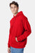Hanes P170 Mens EcoSmart Print Pro XP Pill Resistant Hooded Sweatshirt Hoodie w/ Pouch Pocket Athletic Red Model Side