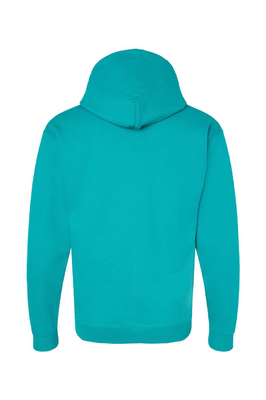 Hanes P170 Mens EcoSmart Print Pro XP Pill Resistant Hooded Sweatshirt Hoodie w/ Pouch Pocket Athletic Teal Green Flat Back